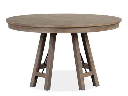 Paxton Place Dovetail Grey 52" Round Dining Table - D4805-27