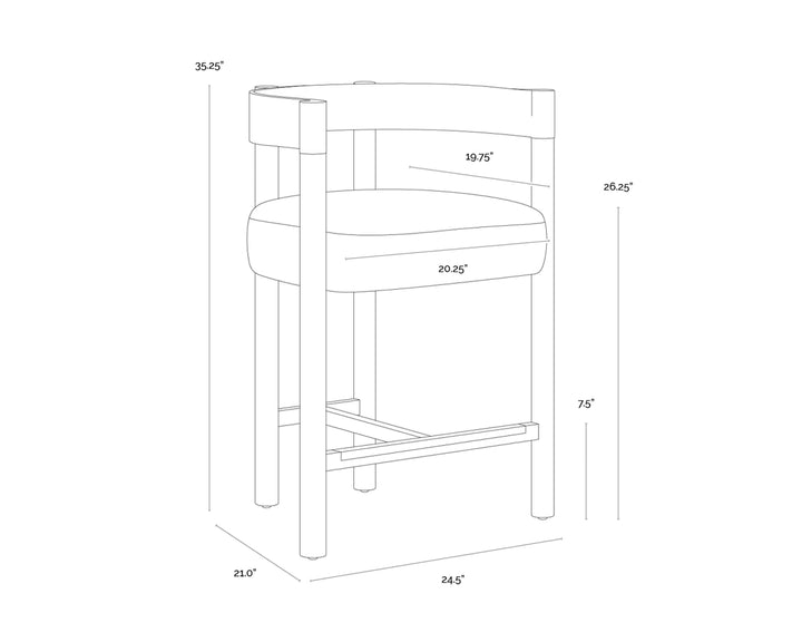 Manolo Counter Stool - Eglinton Espresso