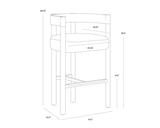 Manolo Barstool - Santa Cruz Oatmeal