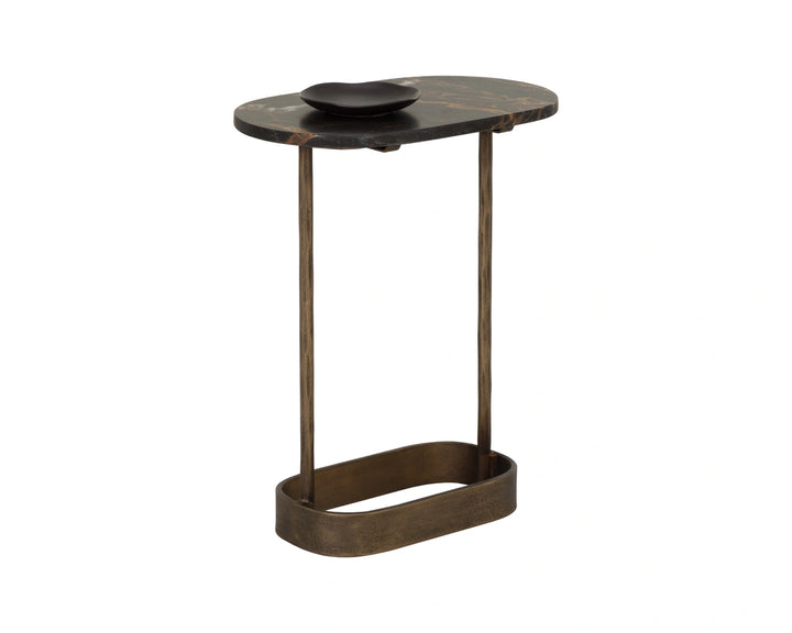 Eden End Table - Bronze Marble