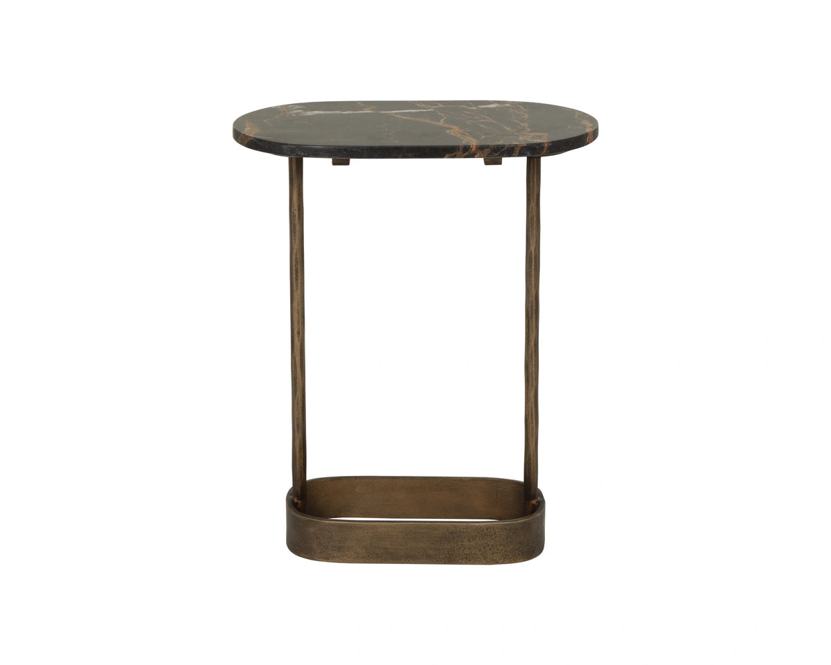 Eden End Table - Bronze Marble