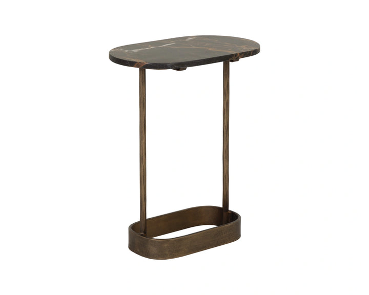 Eden End Table - Bronze Marble