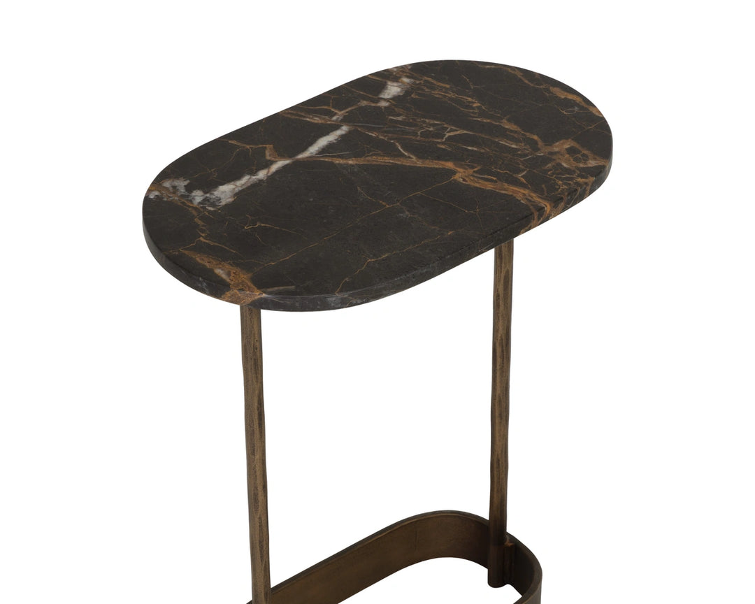 Eden End Table - Bronze Marble