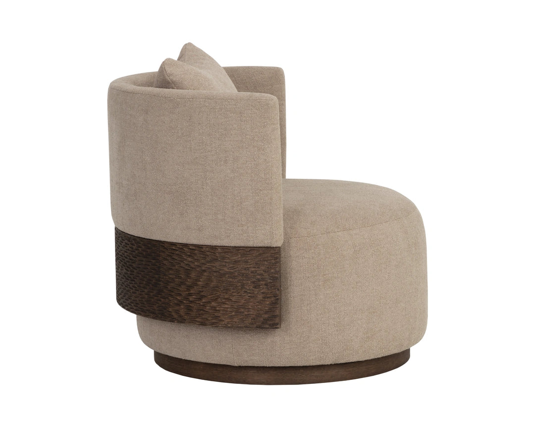 Bastille Swivel Lounge Chair - Rhine Sandbank
