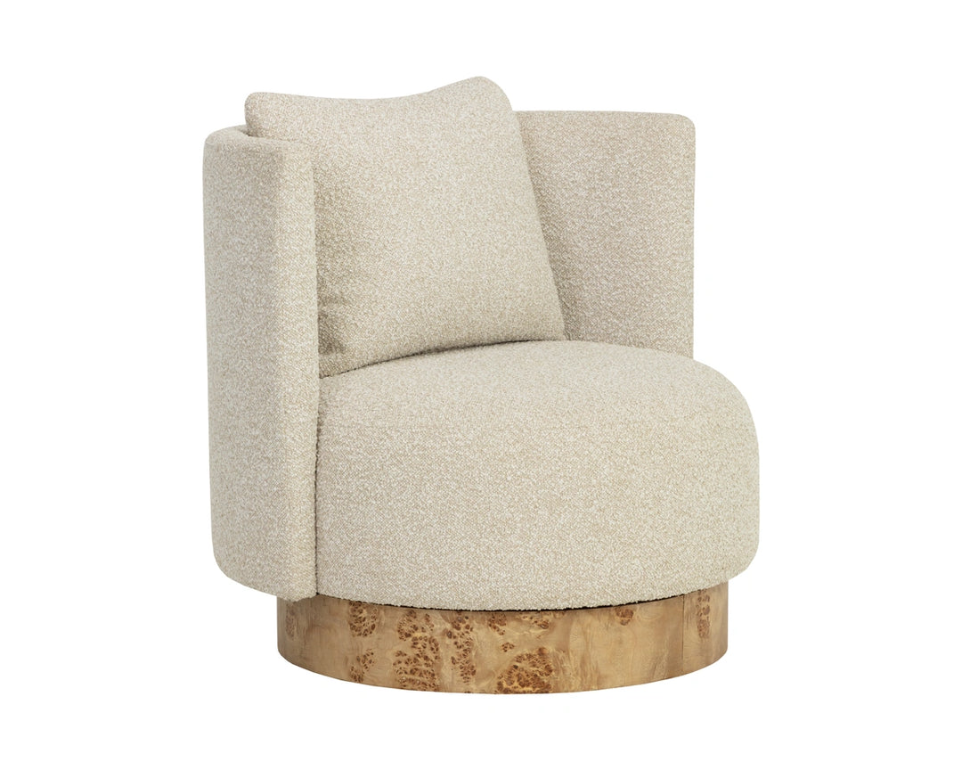 Fortis Swivel Lounge Chair - Santa Cruz Oatmeal
