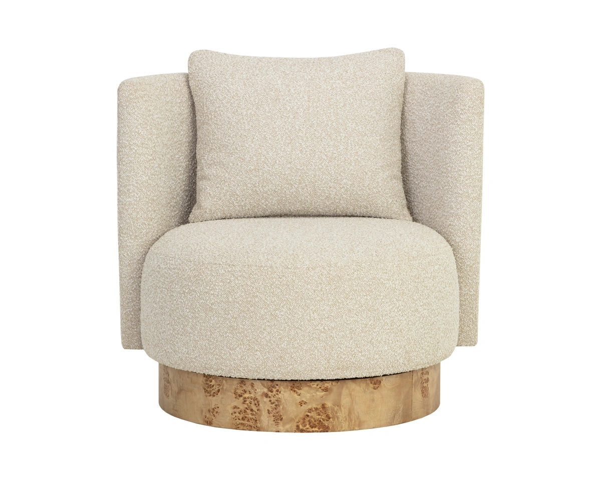Fortis Swivel Lounge Chair - Santa Cruz Oatmeal
