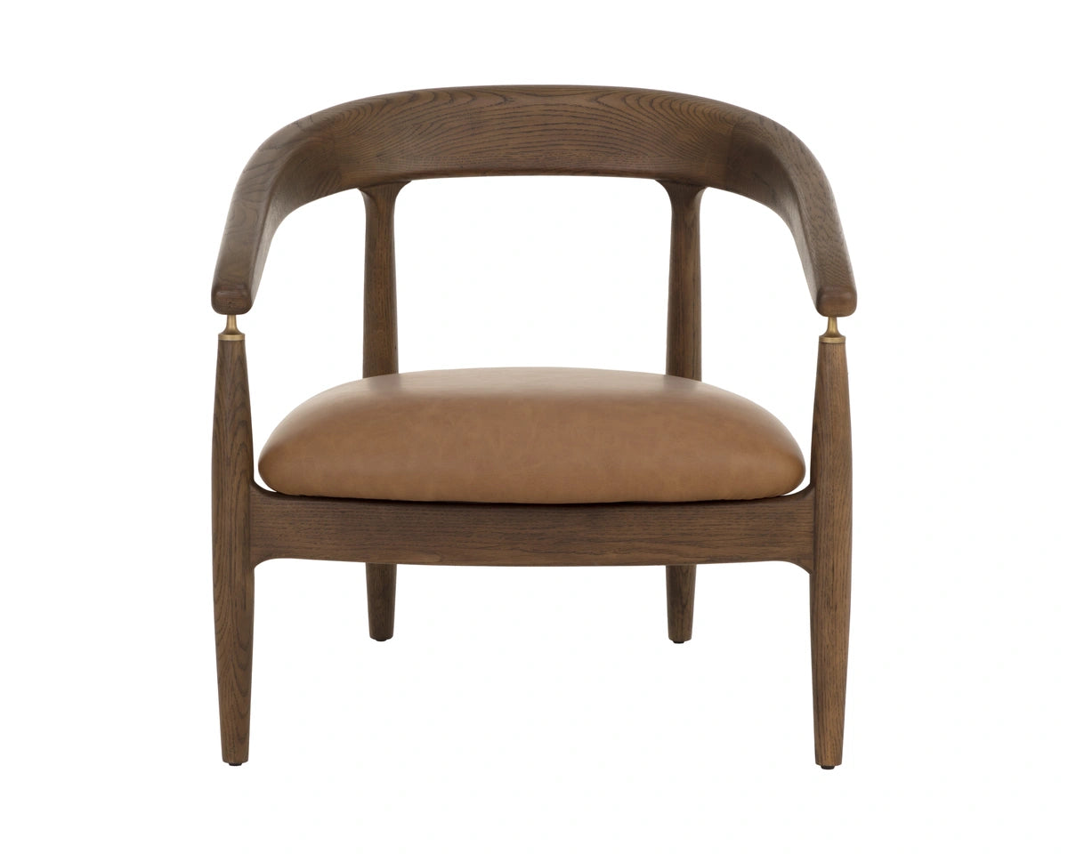 Valmont Lounge Chair - Milliken Cognac