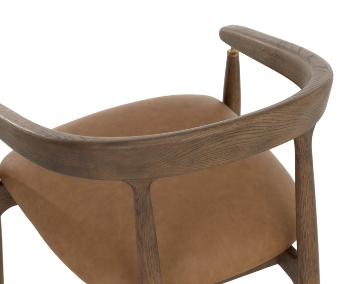Valmont Lounge Chair - Milliken Cognac