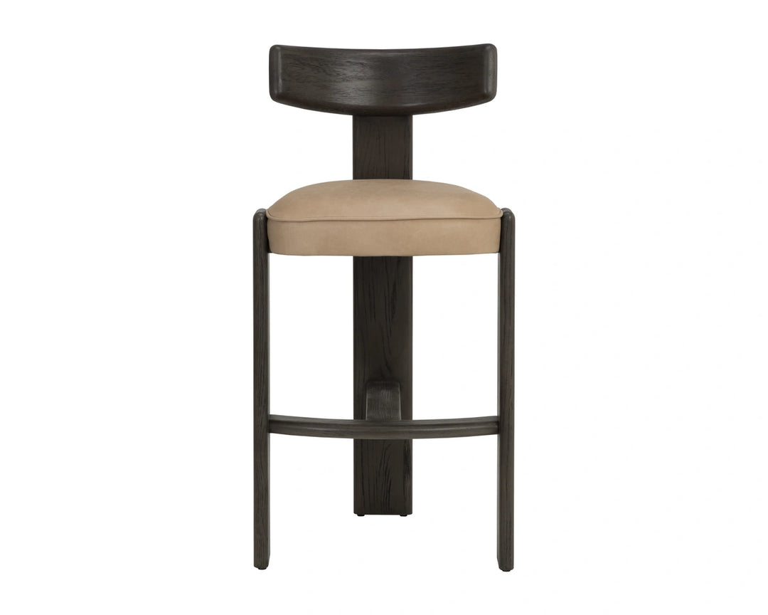 Horton Barstool - Dark Brown - Sahara Sand Leather