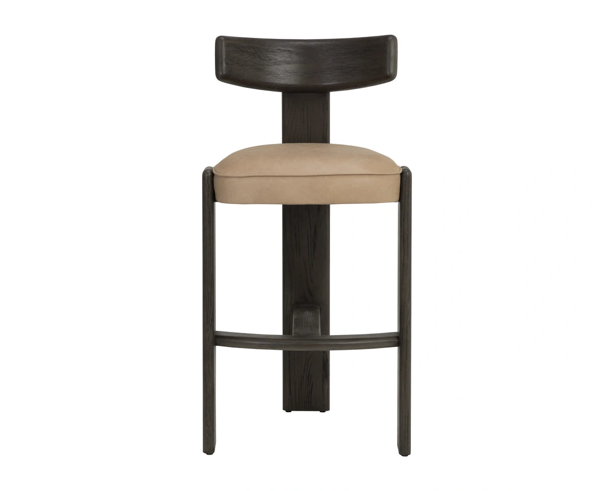 Horton Barstool - Dark Brown - Sahara Sand Leather