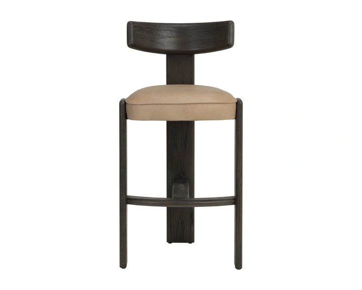Horton Barstool - Dark Brown - Sahara Sand Leather