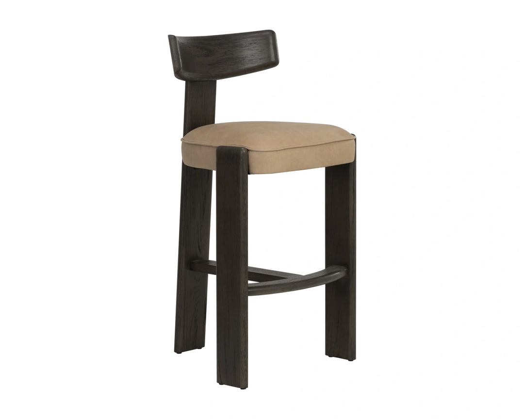 Horton Barstool - Dark Brown - Sahara Sand Leather
