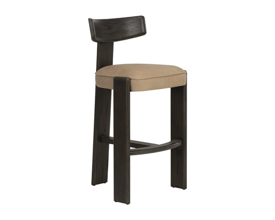 Horton Barstool - Dark Brown - Sahara Sand Leather