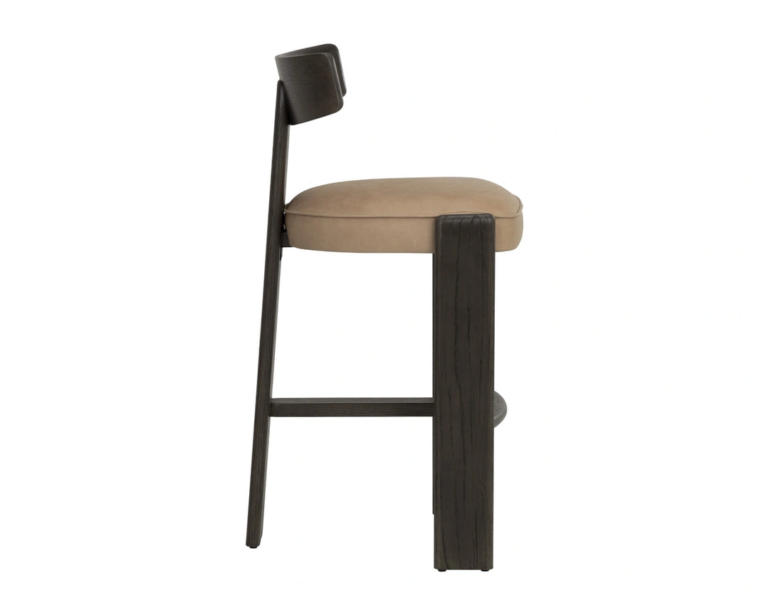 Horton Barstool - Dark Brown - Sahara Sand Leather