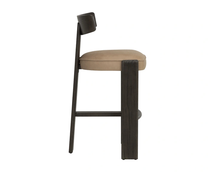 Horton Barstool - Dark Brown - Sahara Sand Leather