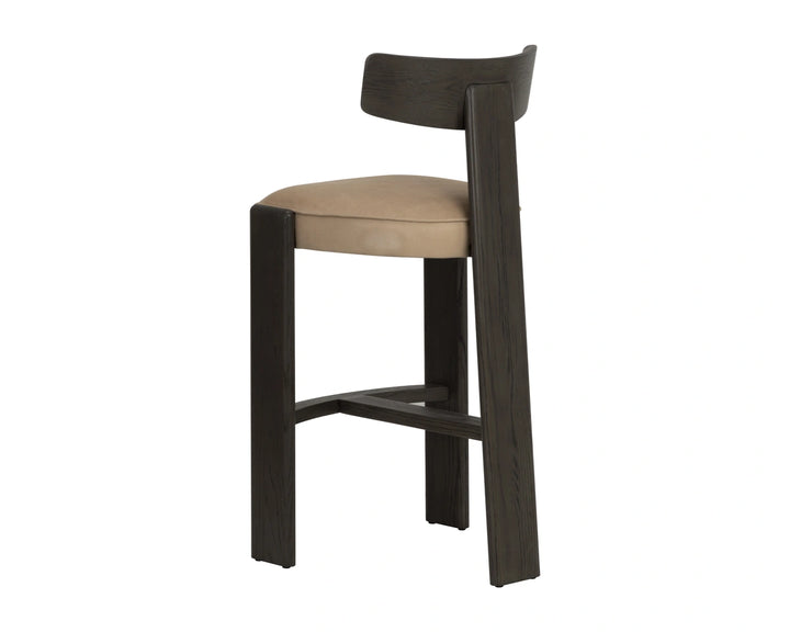 Horton Barstool - Dark Brown - Sahara Sand Leather