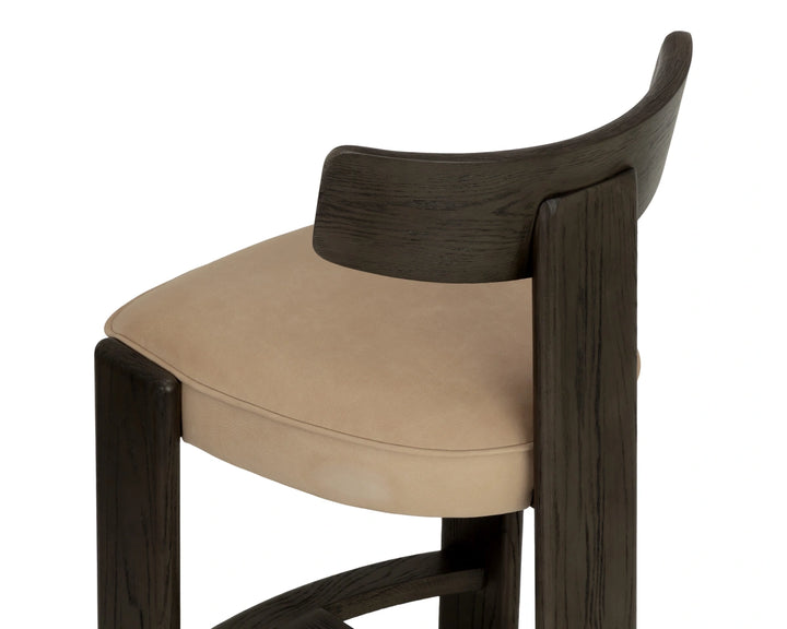 Horton Barstool - Dark Brown - Sahara Sand Leather