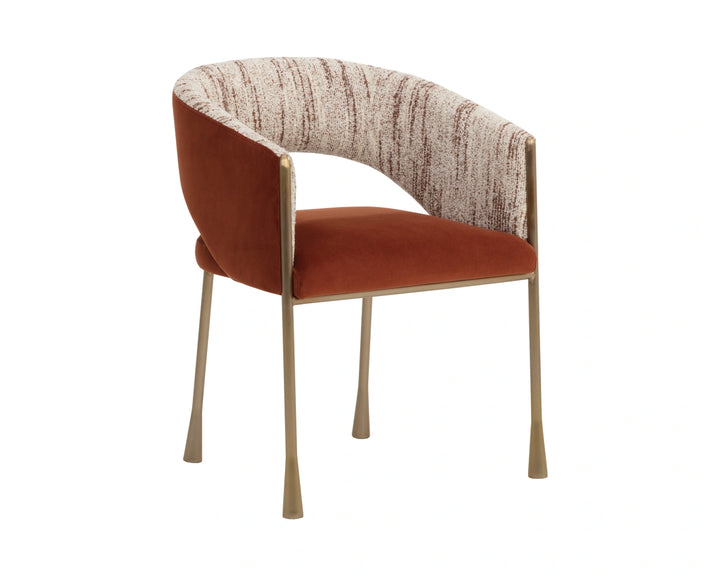 Jahara Dining Armchair - Meg Rust / Terri Nutmeg