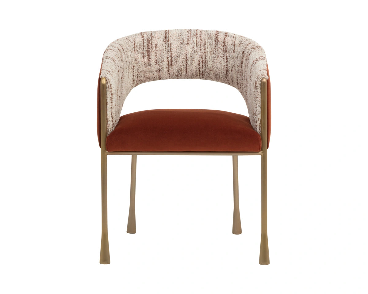 Jahara Dining Armchair - Meg Rust / Terri Nutmeg