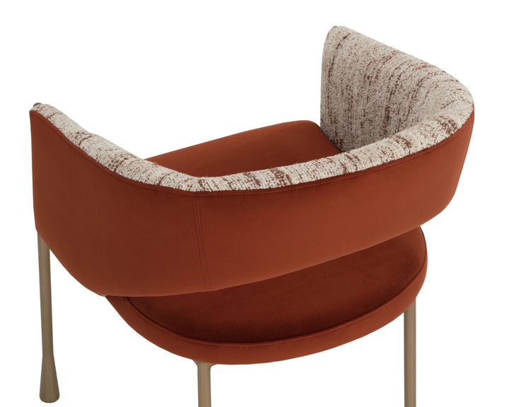 Jahara Dining Armchair - Meg Rust / Terri Nutmeg