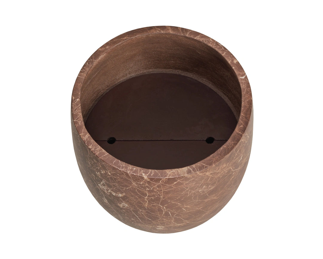 Aster Planter - Small - Marble Look - Mocha