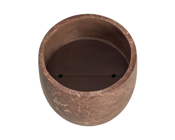 Aster Planter - Small - Marble Look - Mocha