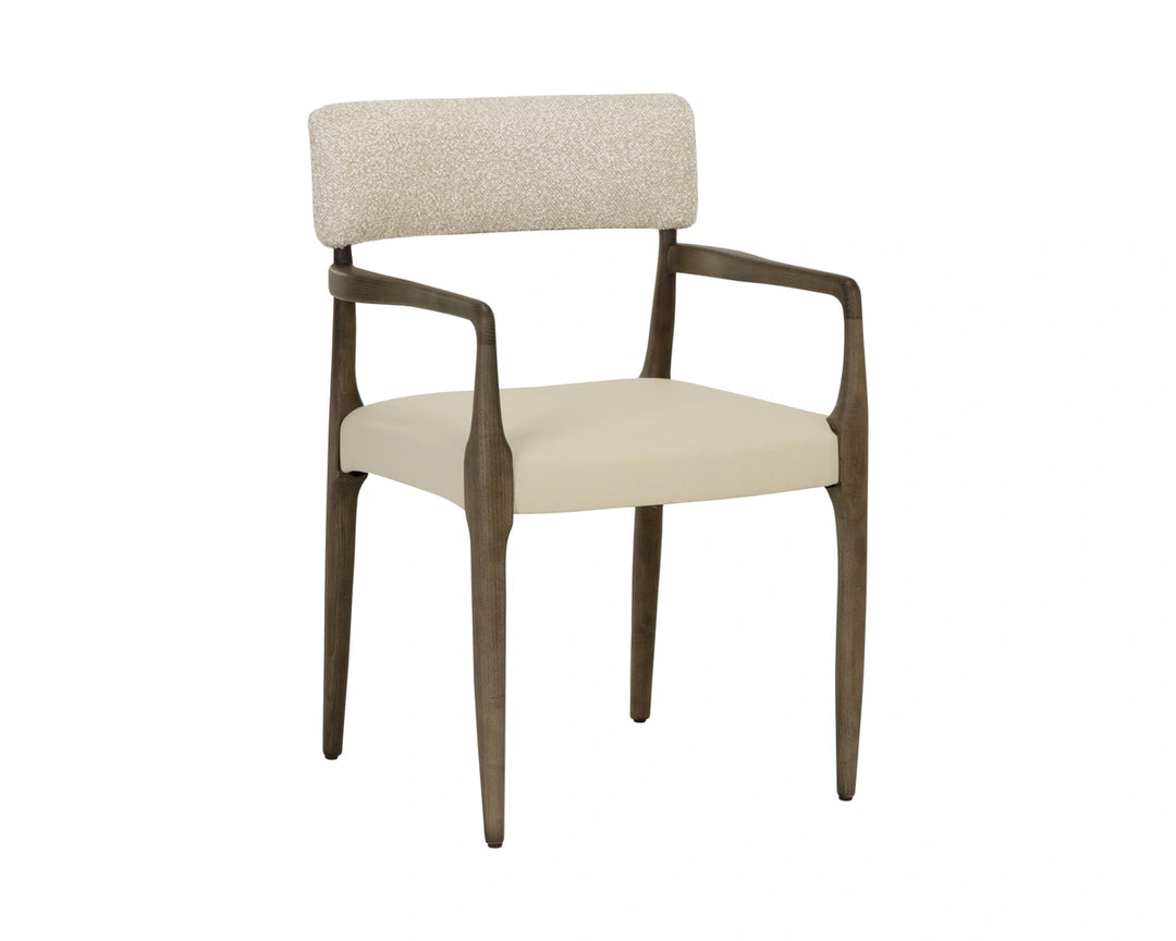 Guardi Dining Armchair - Scottsdale Eggshell / Santa Cruz Oatmeal