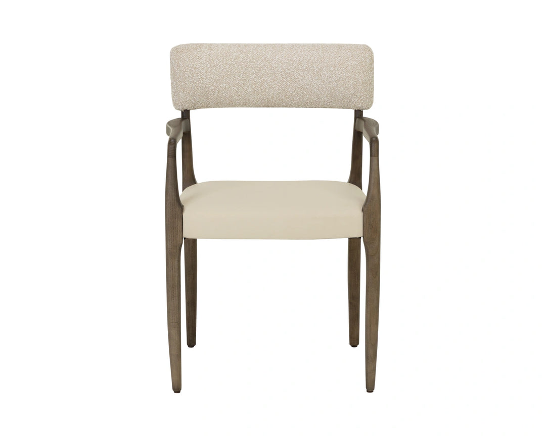 Guardi Dining Armchair - Scottsdale Eggshell / Santa Cruz Oatmeal