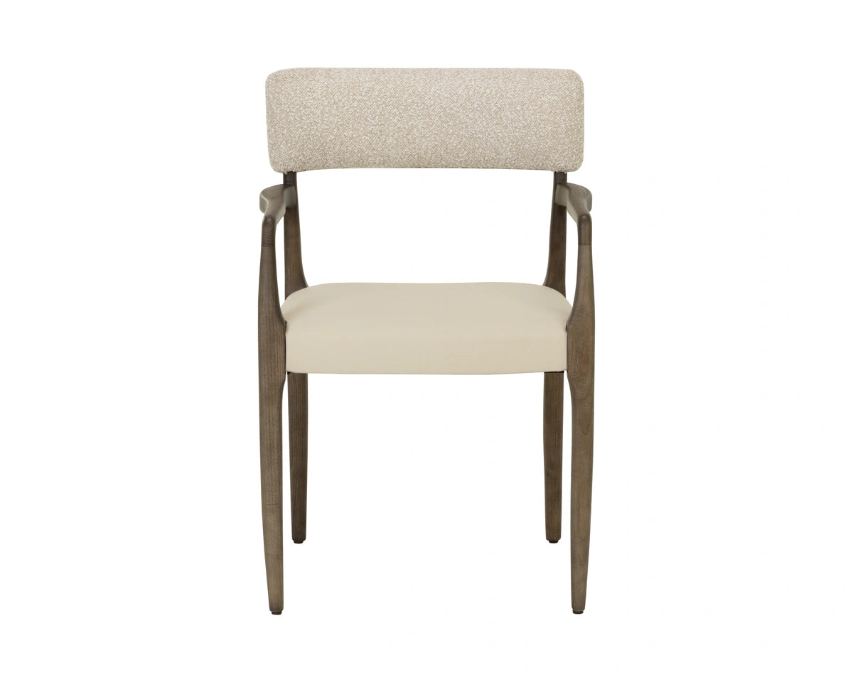 Guardi Dining Armchair - Scottsdale Eggshell / Santa Cruz Oatmeal