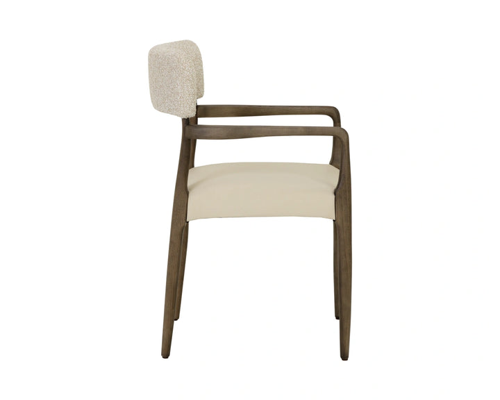 Guardi Dining Armchair - Scottsdale Eggshell / Santa Cruz Oatmeal