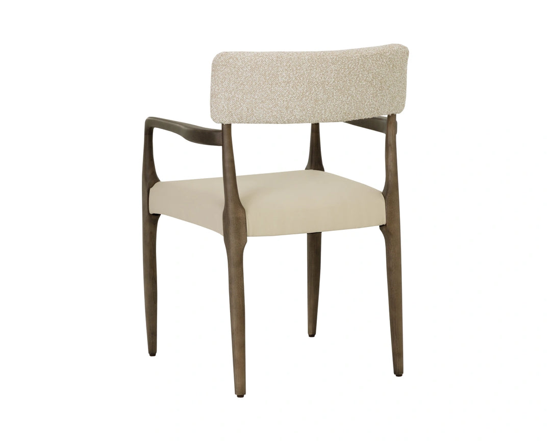 Guardi Dining Armchair - Scottsdale Eggshell / Santa Cruz Oatmeal