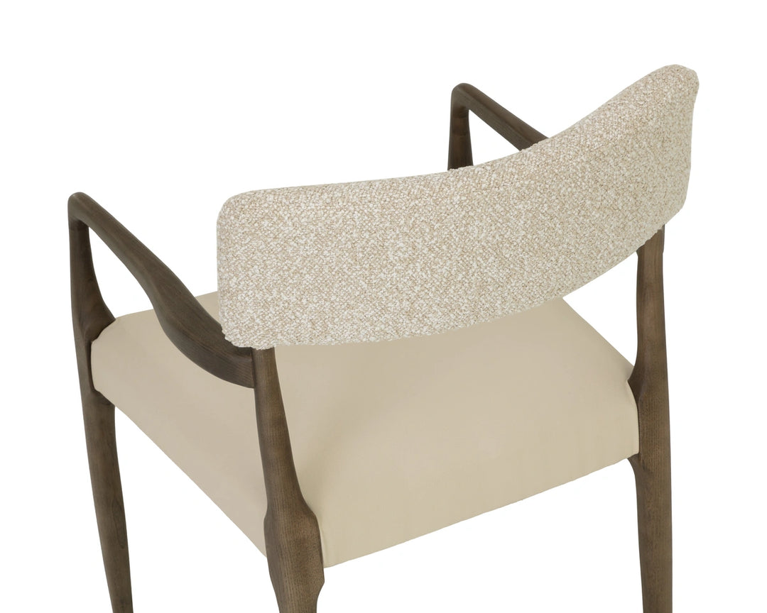 Guardi Dining Armchair - Scottsdale Eggshell / Santa Cruz Oatmeal