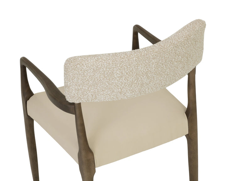 Guardi Dining Armchair - Scottsdale Eggshell / Santa Cruz Oatmeal