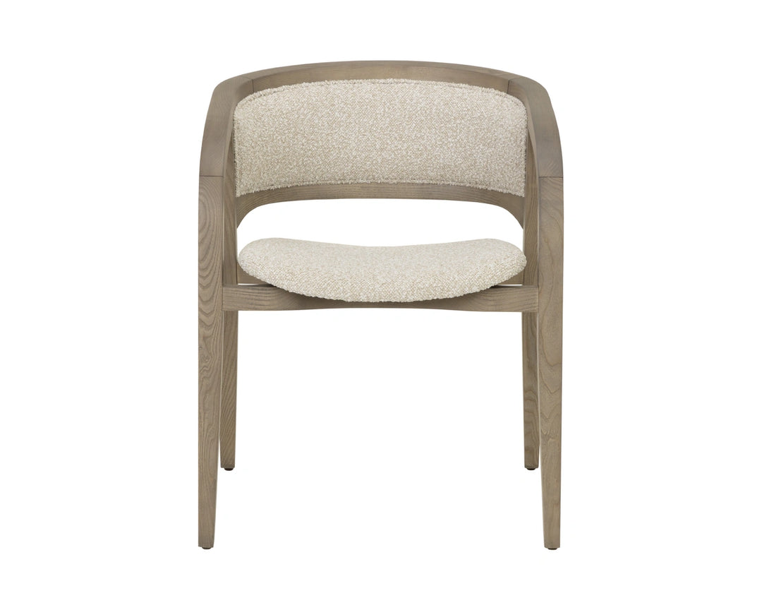 Arco Dining Armchair - Greige - Santa Cruz Oatmeal