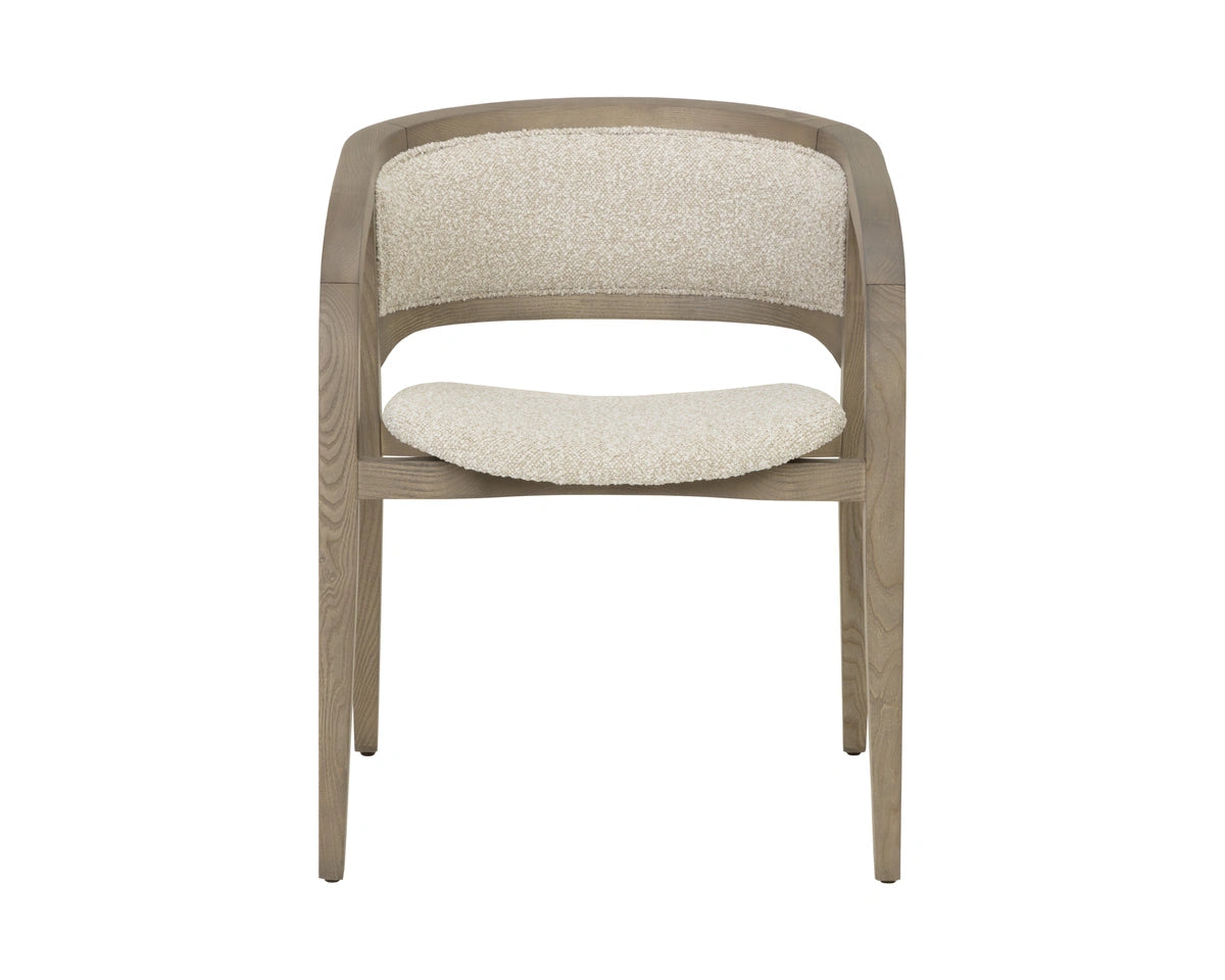 Arco Dining Armchair - Greige - Santa Cruz Oatmeal