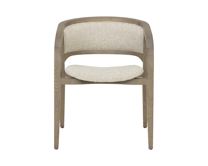 Arco Dining Armchair - Greige - Santa Cruz Oatmeal
