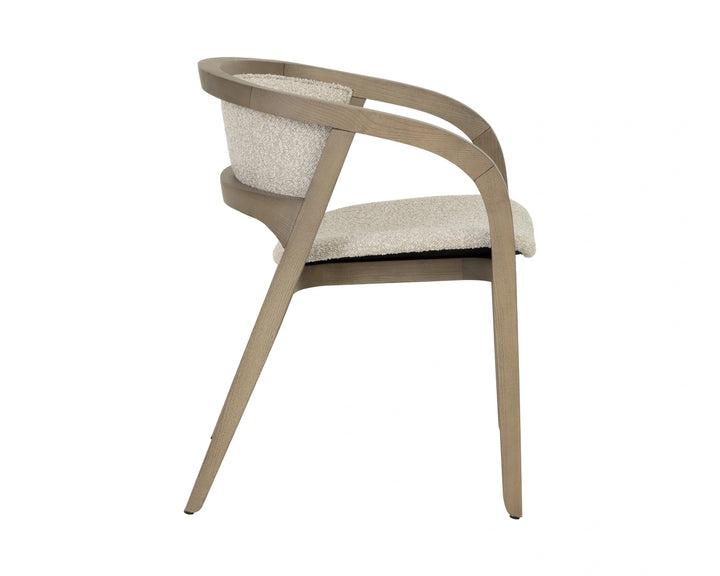 Arco Dining Armchair - Greige - Santa Cruz Oatmeal