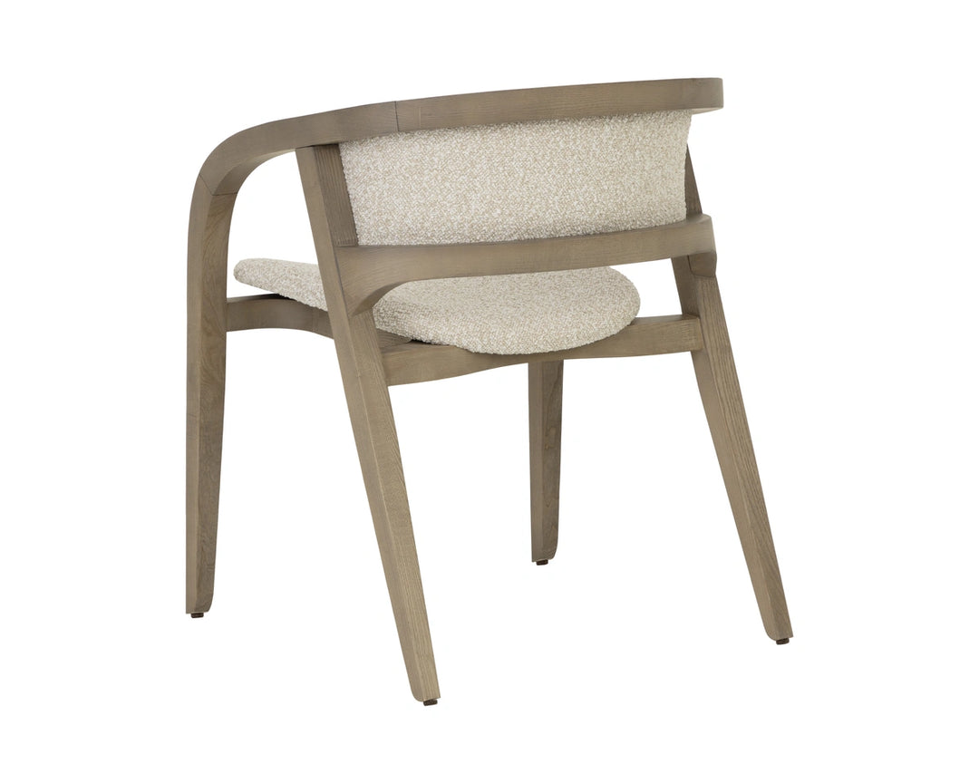 Arco Dining Armchair - Greige - Santa Cruz Oatmeal