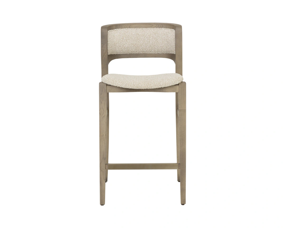 Arco Counter Stool - Greige - Santa Cruz Oatmeal