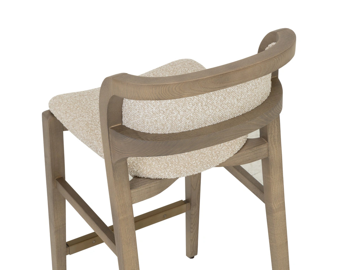 Arco Counter Stool - Greige - Santa Cruz Oatmeal