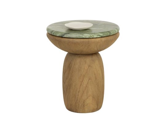 Orula End Table - Marble Look - Sage