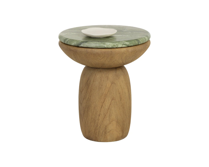 Orula End Table - Marble Look - Sage