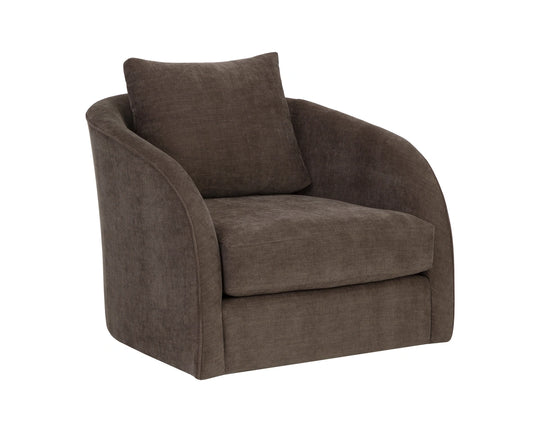 Wexford Swivel Lounge Chair - Rika Chocolate