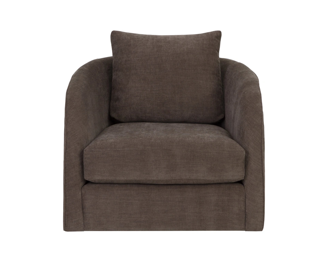 Wexford Swivel Lounge Chair - Rika Chocolate