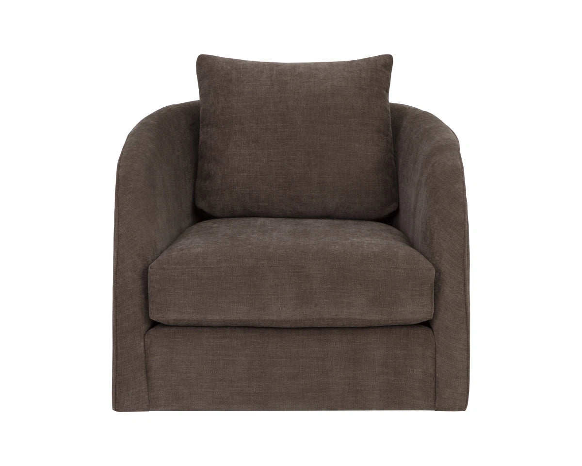 Wexford Swivel Lounge Chair - Rika Chocolate