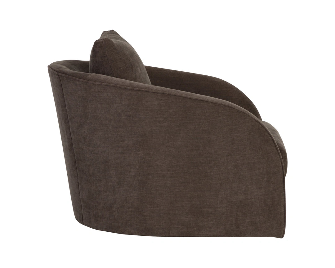 Wexford Swivel Lounge Chair - Rika Chocolate