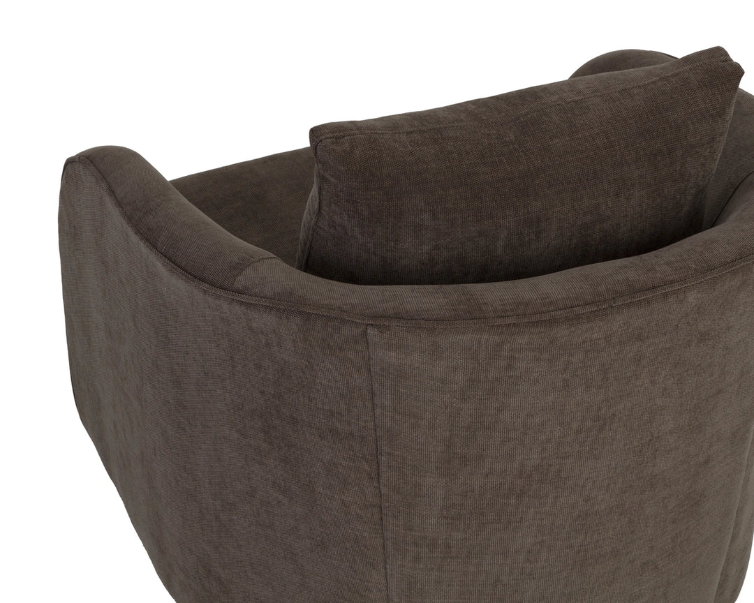Wexford Swivel Lounge Chair - Rika Chocolate