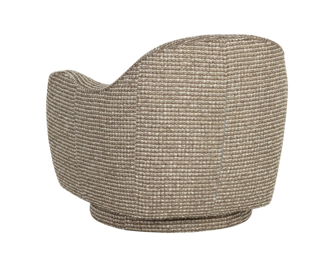 Tesoro Swivel Lounge Chair - Torched Meringue