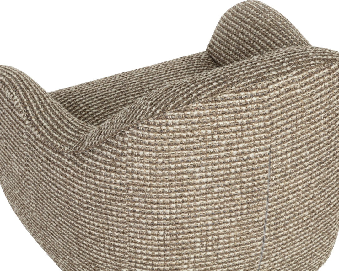 Tesoro Swivel Lounge Chair - Torched Meringue