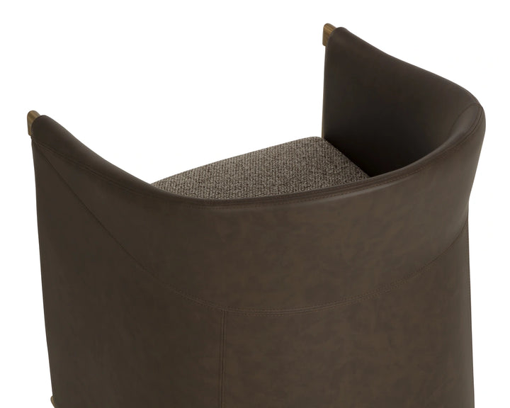 Leontine Swivel Lounge Chair - Gellar Earth / Eglinton Espresso